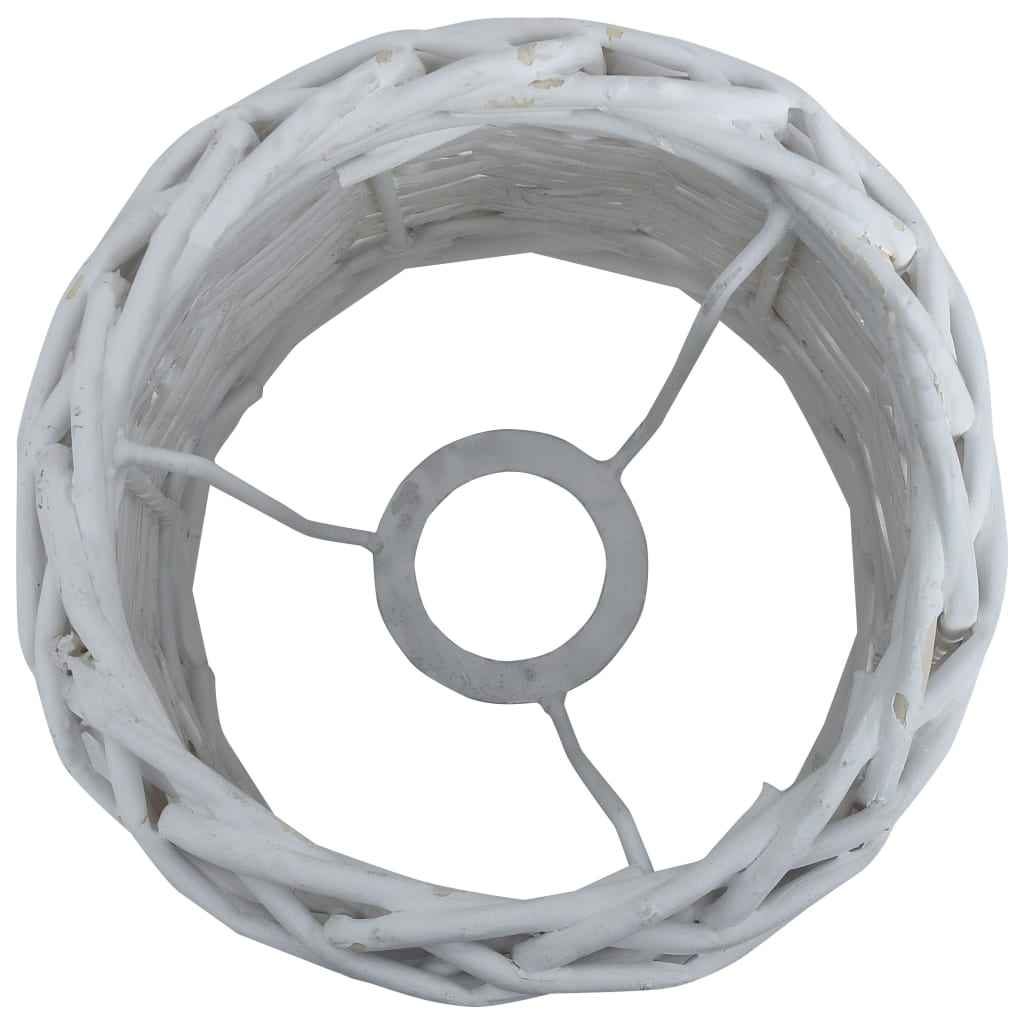 vidaXL Abajur em vime 25x17 cm branco