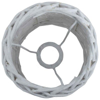 vidaXL Abajur em vime 25x17 cm branco