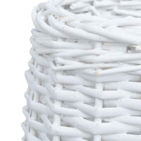 vidaXL Abajur em vime 25x17 cm branco