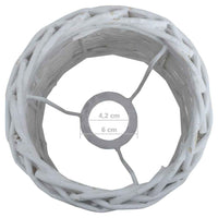 vidaXL Abajur em vime 25x17 cm branco
