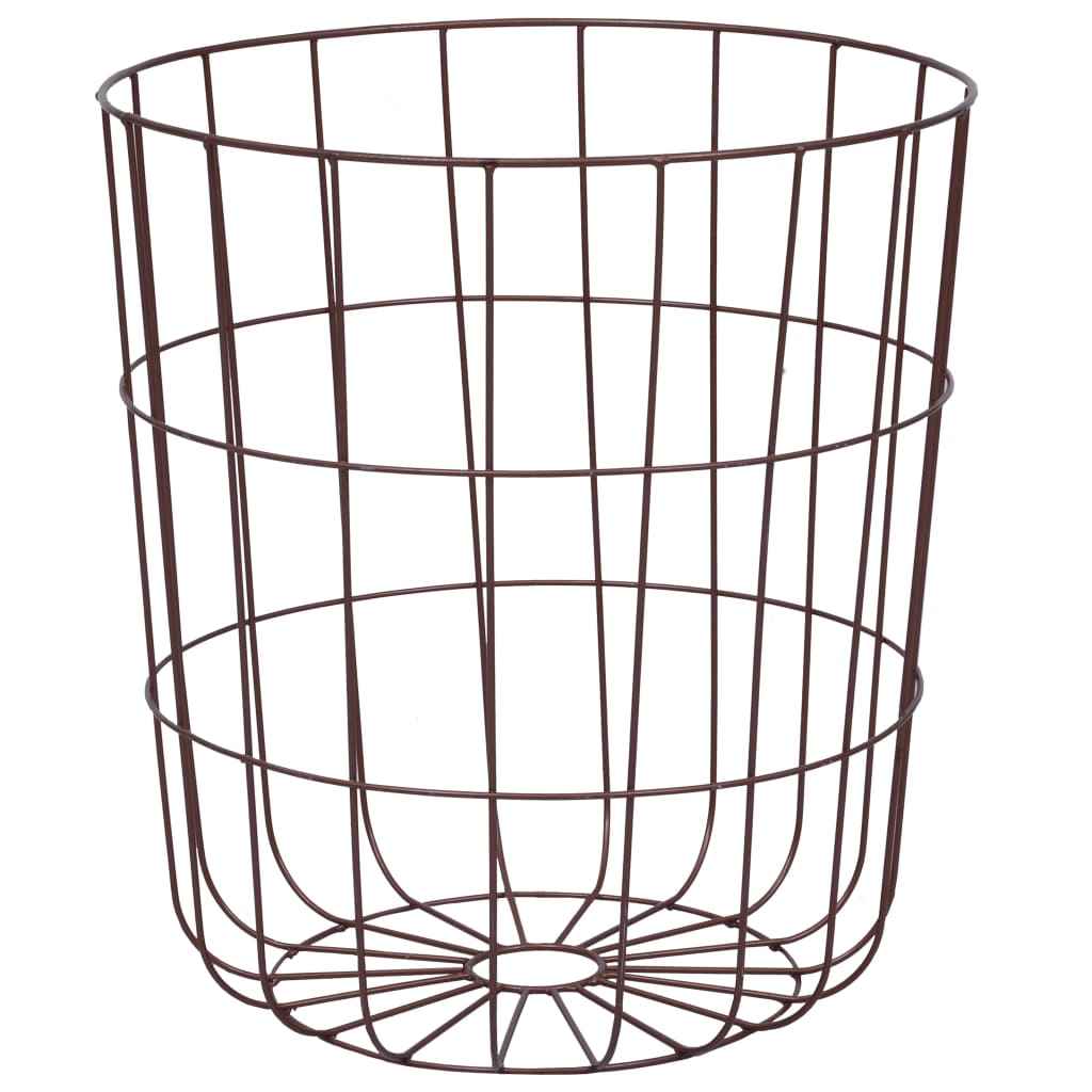 vidaXL Mesa de centro Ø 39,5 cm MDF cobre