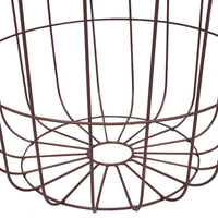 vidaXL Mesa de centro Ø 39,5 cm MDF cobre