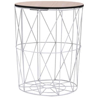 vidaXL Mesa de centro Ø 47 cm branco