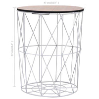 vidaXL Mesa de centro Ø 47 cm branco