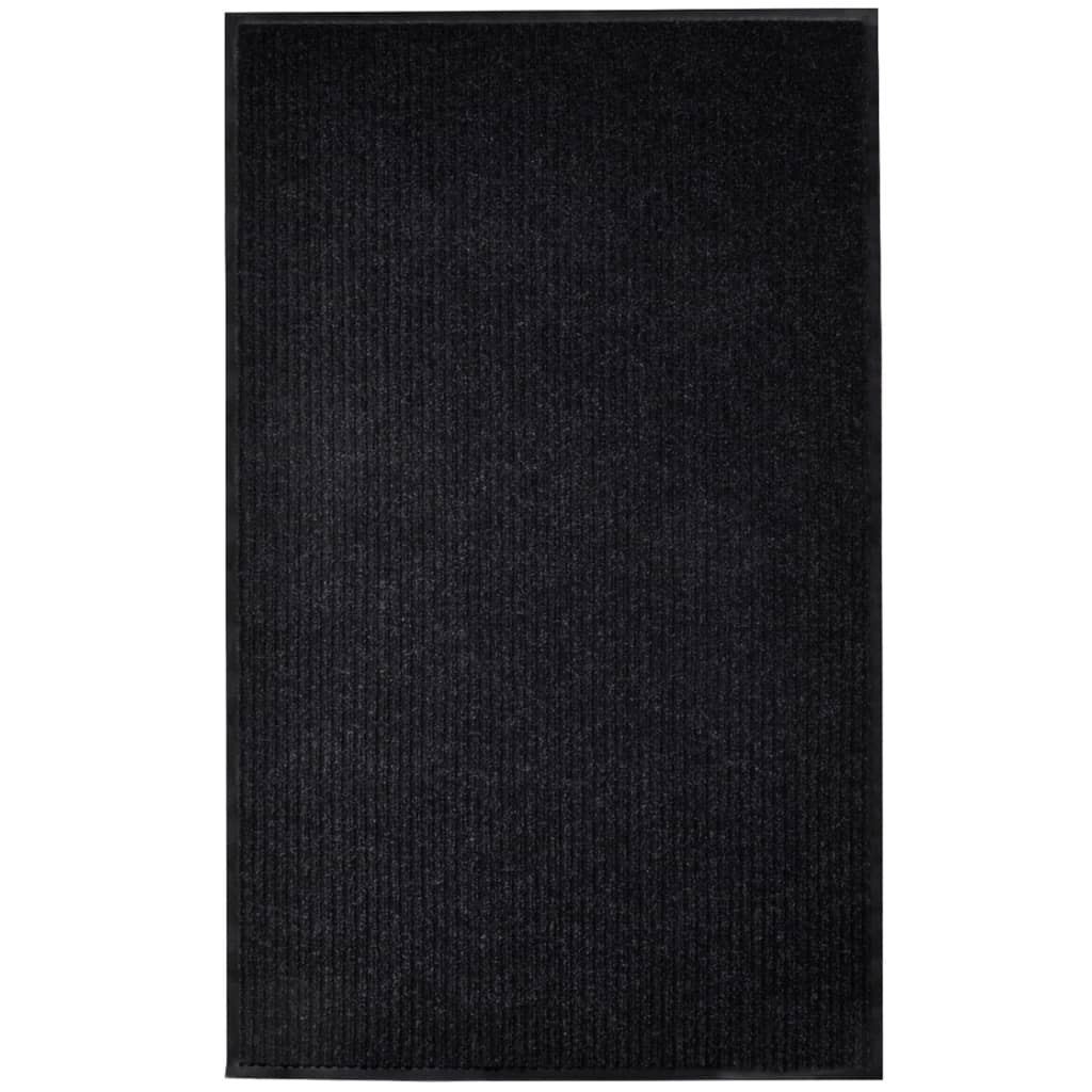 vidaXL Tapete de porta preto 90 x 60 cm em PVC