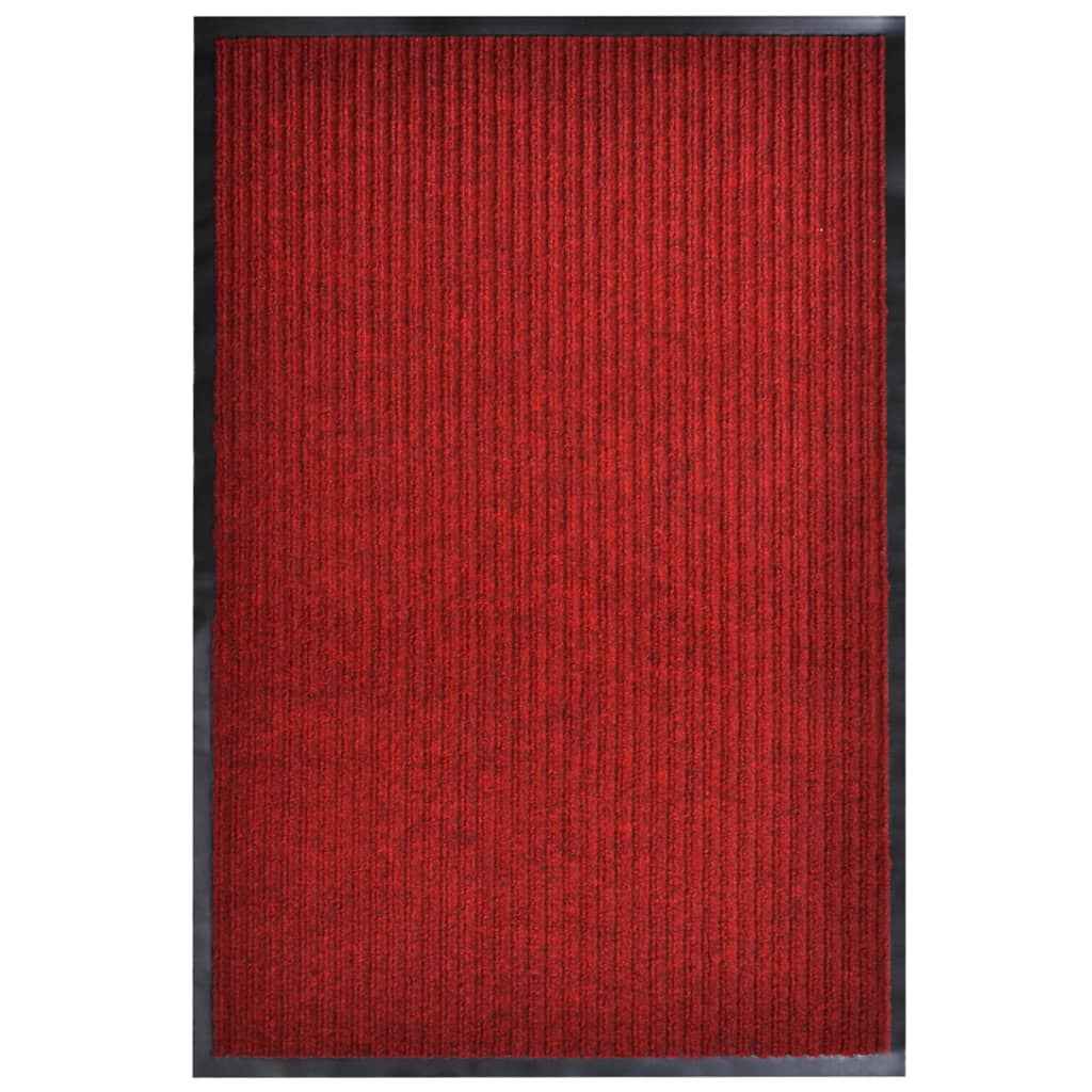 vidaXL Tapete de porta preto 90 x 60 cm em PVC