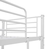 vidaXL Beliche com secretária 90x200 cm metal branco