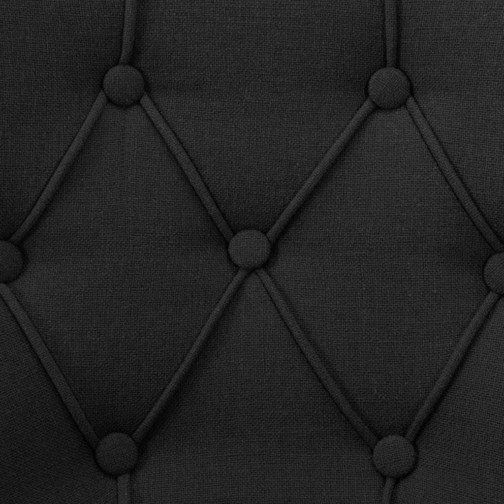 vidaXL Cadeiras de jantar 2 pcs tecido preto