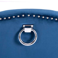 vidaXL Cadeira de jantar veludo azul