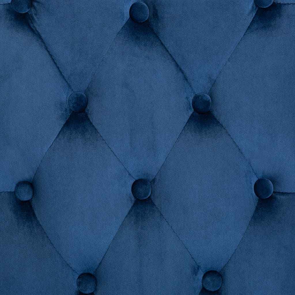vidaXL Cadeira de jantar veludo azul