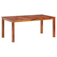 vidaXL Mesa de jantar 120x60x76 cm madeira maciça de acácia