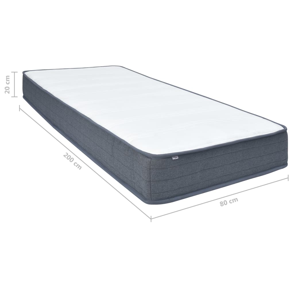 vidaXL Colchão para cama boxspring firmeza média 200x80x20 cm