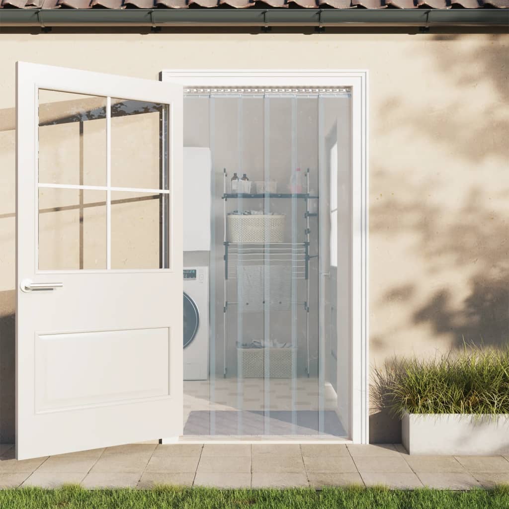 vidaXL Cortina de porta 200 mm x 1,6 mm 10 m PVC transparente