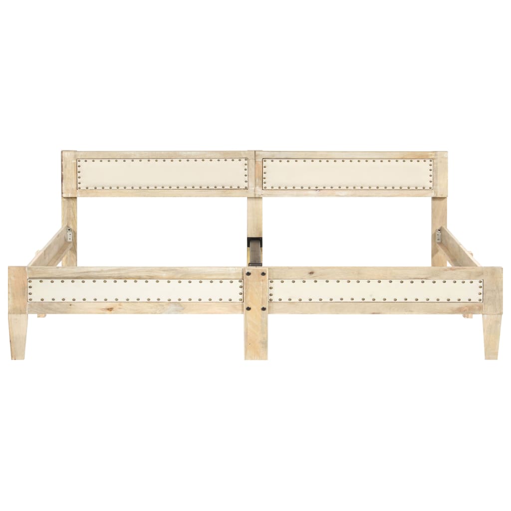 vidaXL Estrutura de cama 200 cm madeira de mangueira maciça