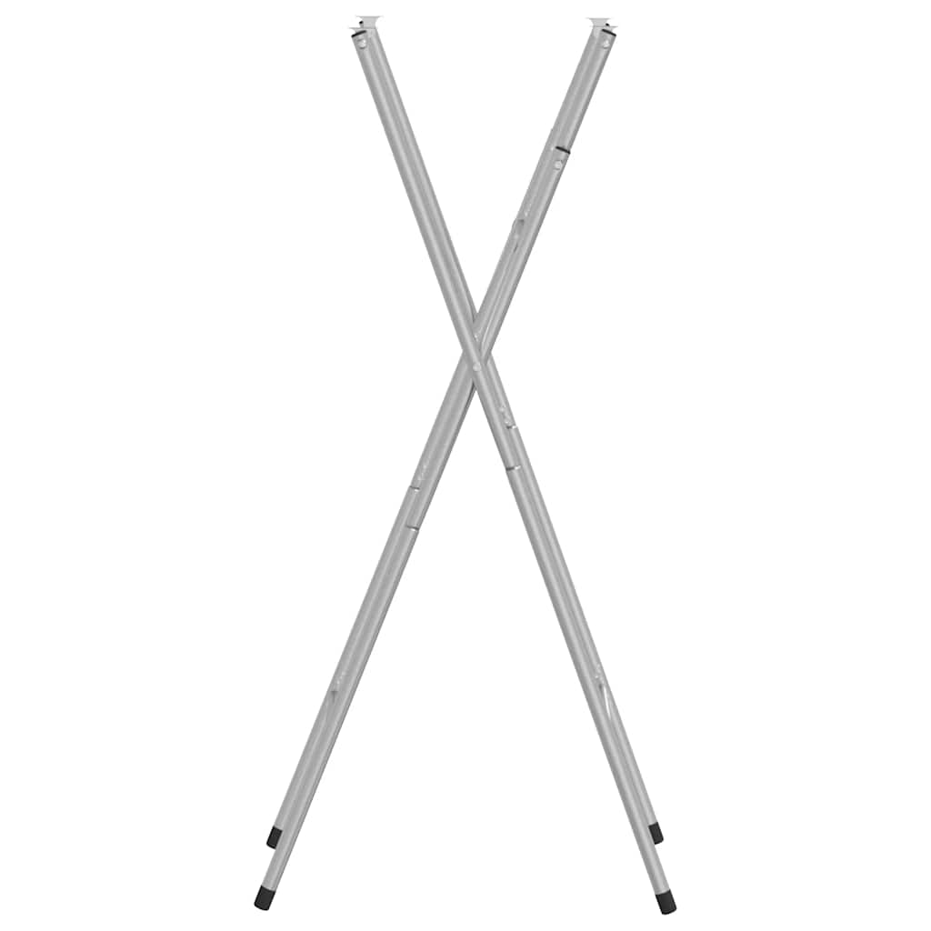 vidaXL Pernas de mesa de bar dobráveis aço galvanizado prateado