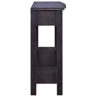 vidaXL Mesa consola 120x30x75cm mogno maciço castanho café preto-claro
