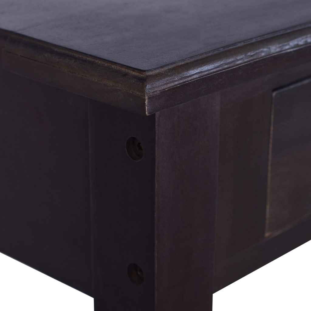 vidaXL Mesa consola 120x30x75cm mogno maciço castanho café preto-claro