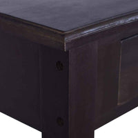 vidaXL Mesa consola 120x30x75cm mogno maciço castanho café preto-claro