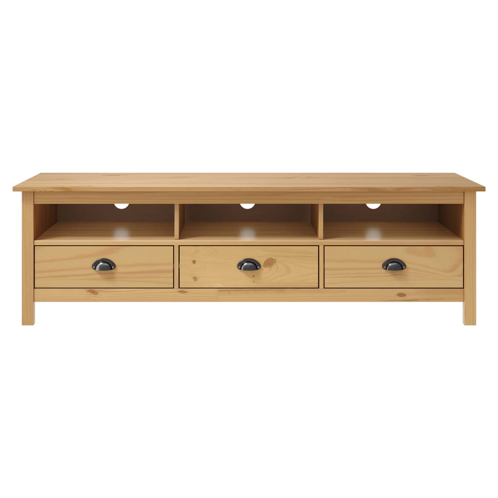 vidaXL Móvel de TV Hill 158x40x47 cm pinho maciço castanho mel