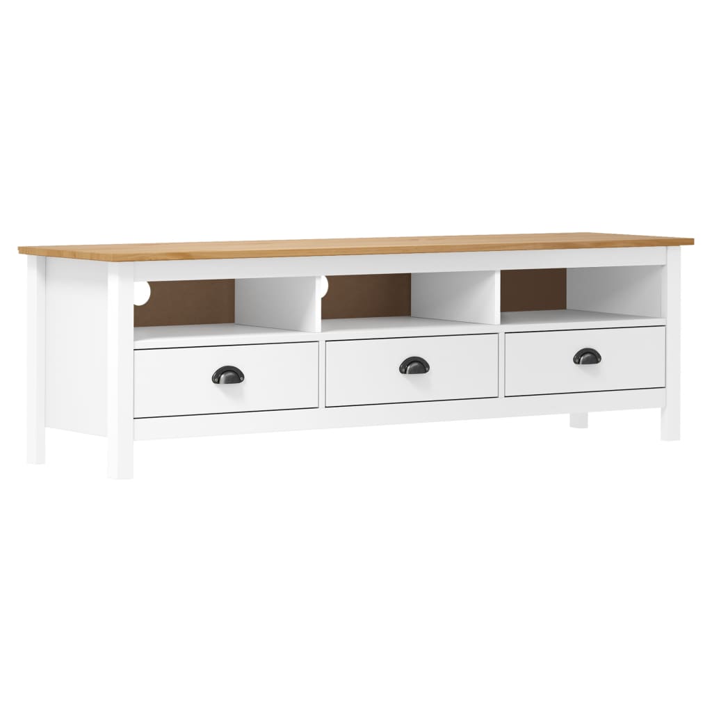 vidaXL Móvel de TV Hill 158x40x47 cm pinho maciço castanho mel