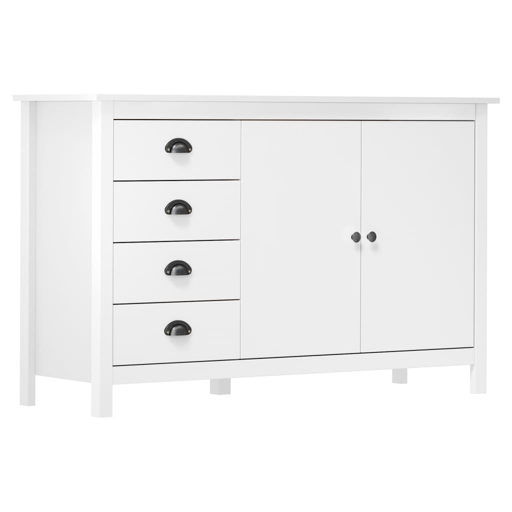 vidaXL Aparador Hill 130x40x80 cm pinho maciço castanho mel