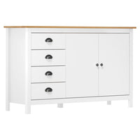vidaXL Aparador Hill 130x40x80 cm pinho maciço castanho mel