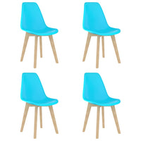 vidaXL Cadeiras de jantar 6 pcs plástico branco