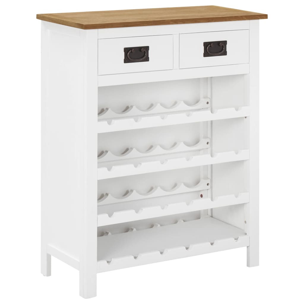 vidaXL Armário para vinhos 72x32x90 cm madeira carvalho maciça