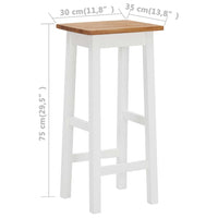 vidaXL Bancos de bar 2 pcs madeira de carvalho maciça