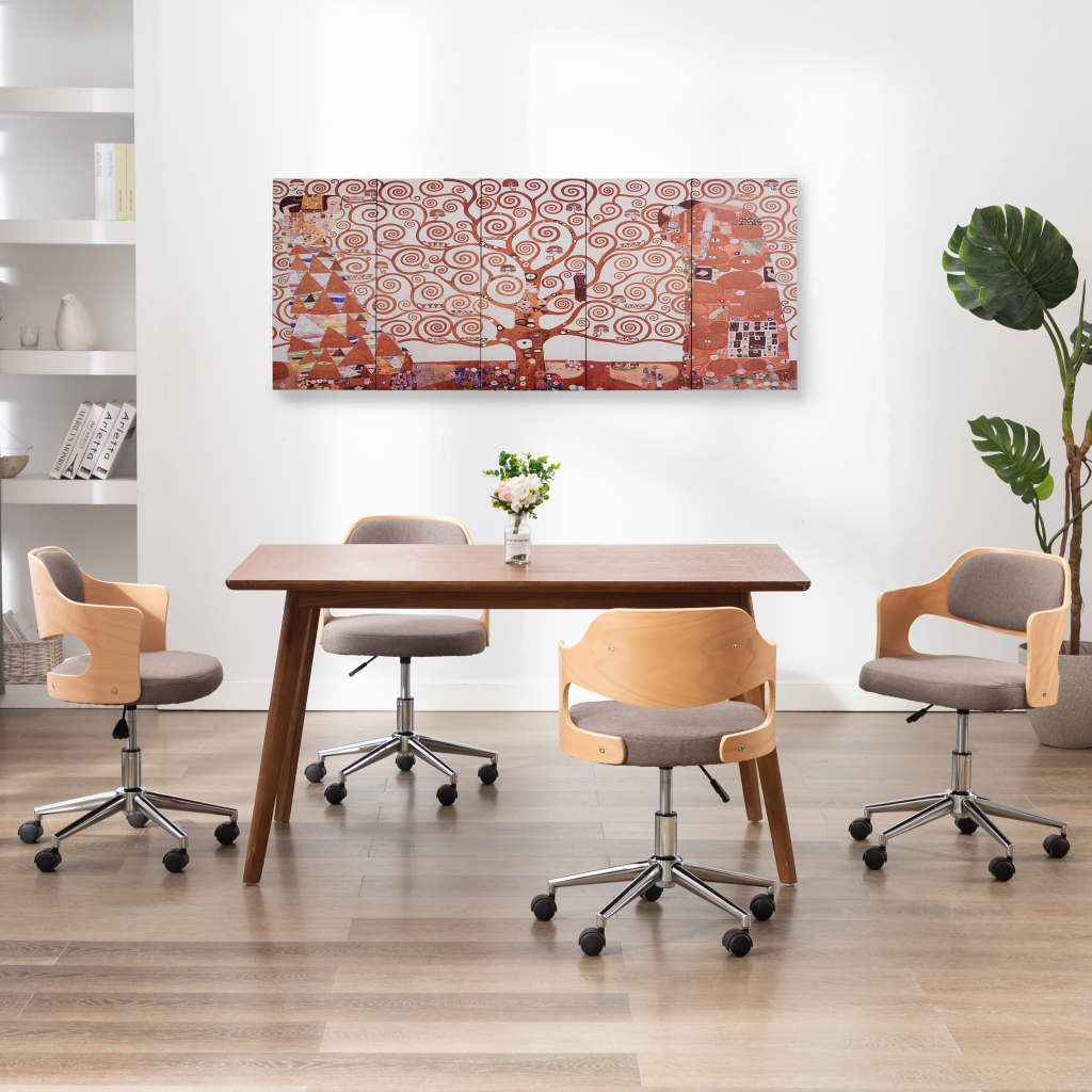 vidaXL Conj. painéis parede c/ impressão vaso flores 150x60cm multicor