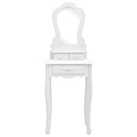 vidaXL Conj. toucador com banco 50x59x136 cm madeira paulownia rosa