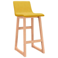 vidaXL Bancos de bar 2 pcs tecido amarelo mostarda