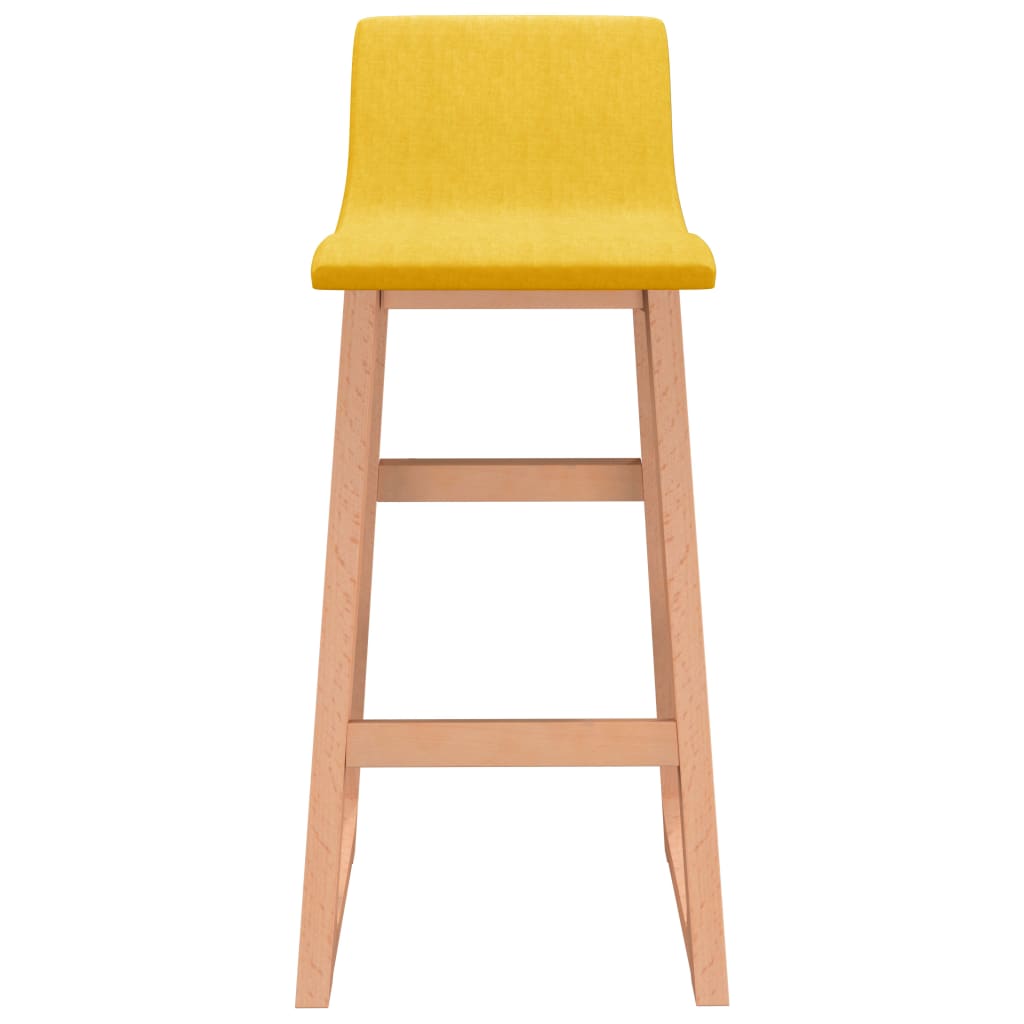 vidaXL Bancos de bar 2 pcs tecido amarelo mostarda