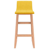 vidaXL Bancos de bar 2 pcs tecido amarelo mostarda