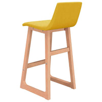 vidaXL Bancos de bar 2 pcs tecido amarelo mostarda