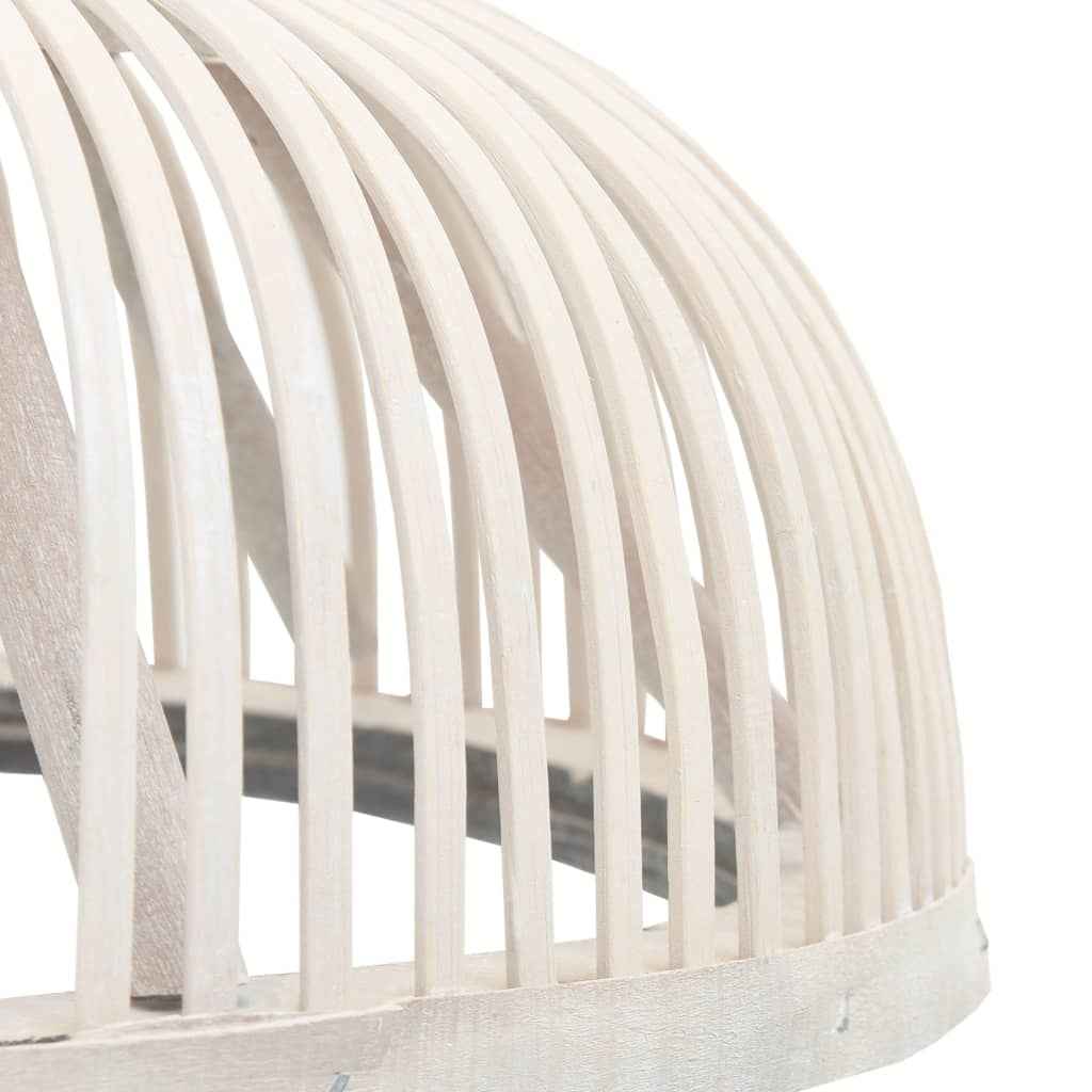 vidaXL Candeeiro suspenso semicircular 40 W 34x14,5 cm E27 bambu