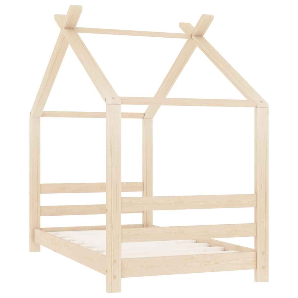vidaXL Estrutura de cama infantil 70x140 cm madeira de pinho maciça