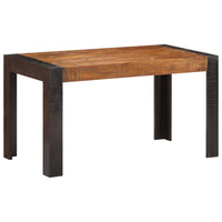 vidaXL Mesa de jantar 140x70x76 cm madeira de mangueira áspera maciça