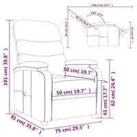 vidaXL Poltrona de massagens couro artificial preto