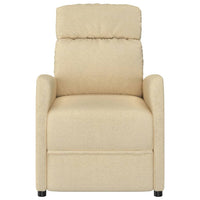 vidaXL Poltrona de massagens tecido cor creme