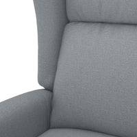 vidaXL Poltrona elevatória de massagens tecido cinzento-claro