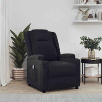 vidaXL Poltrona elevatória couro artificial preto