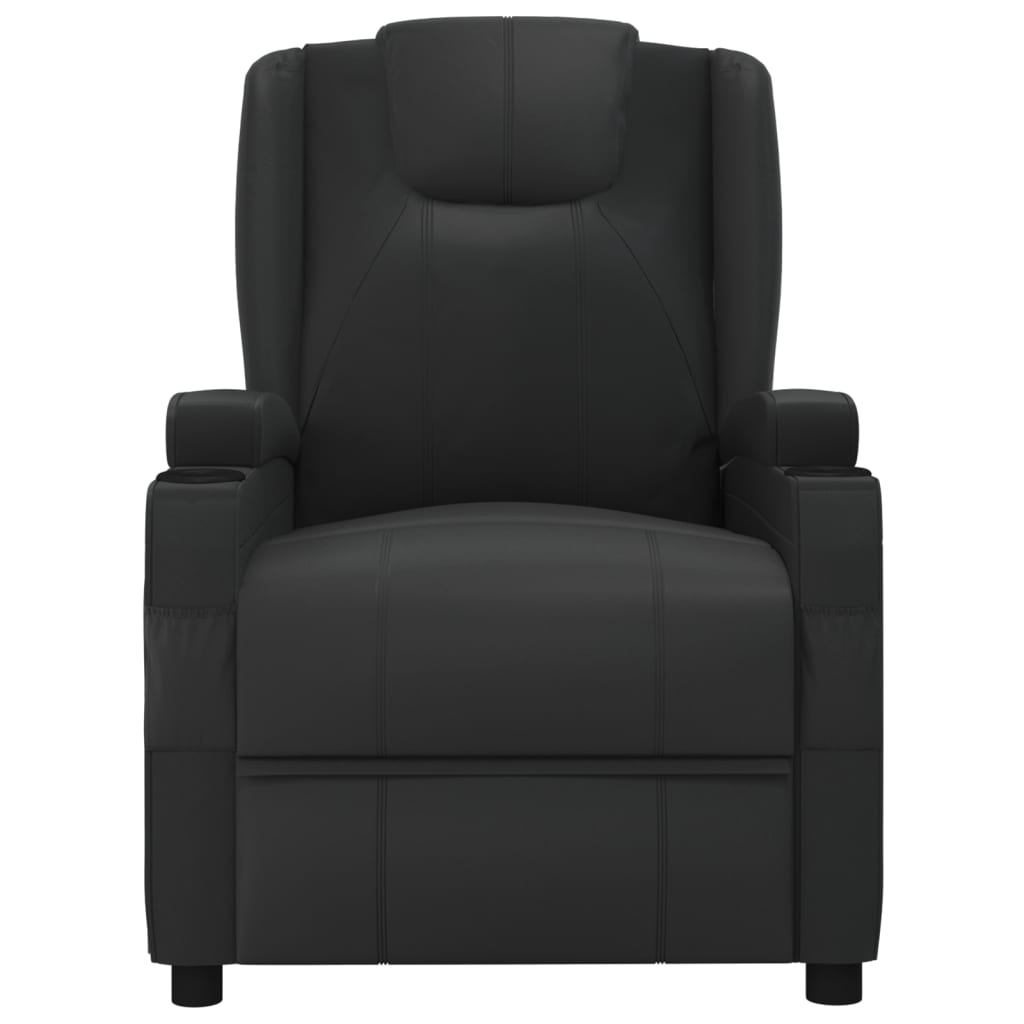 vidaXL Poltrona elevatória couro artificial branco nata