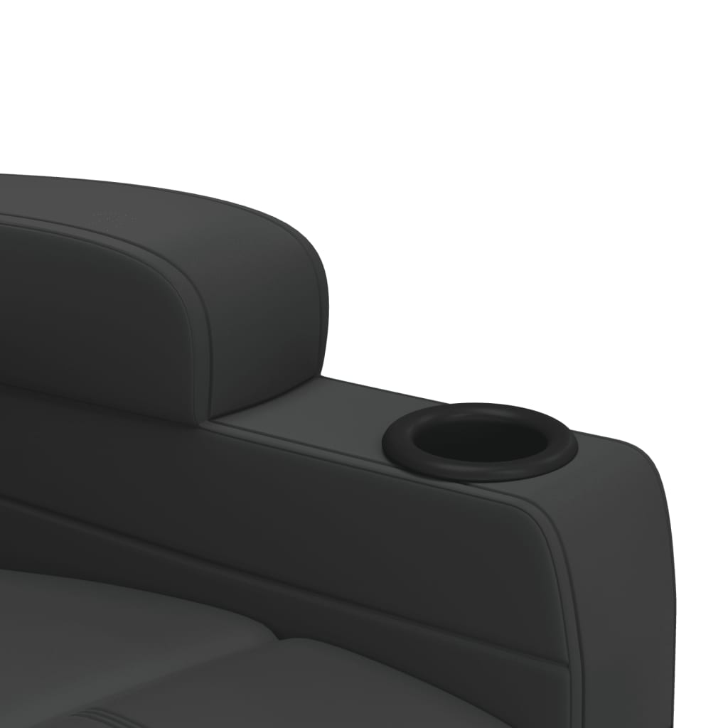 vidaXL Poltrona elevatória couro artificial branco nata