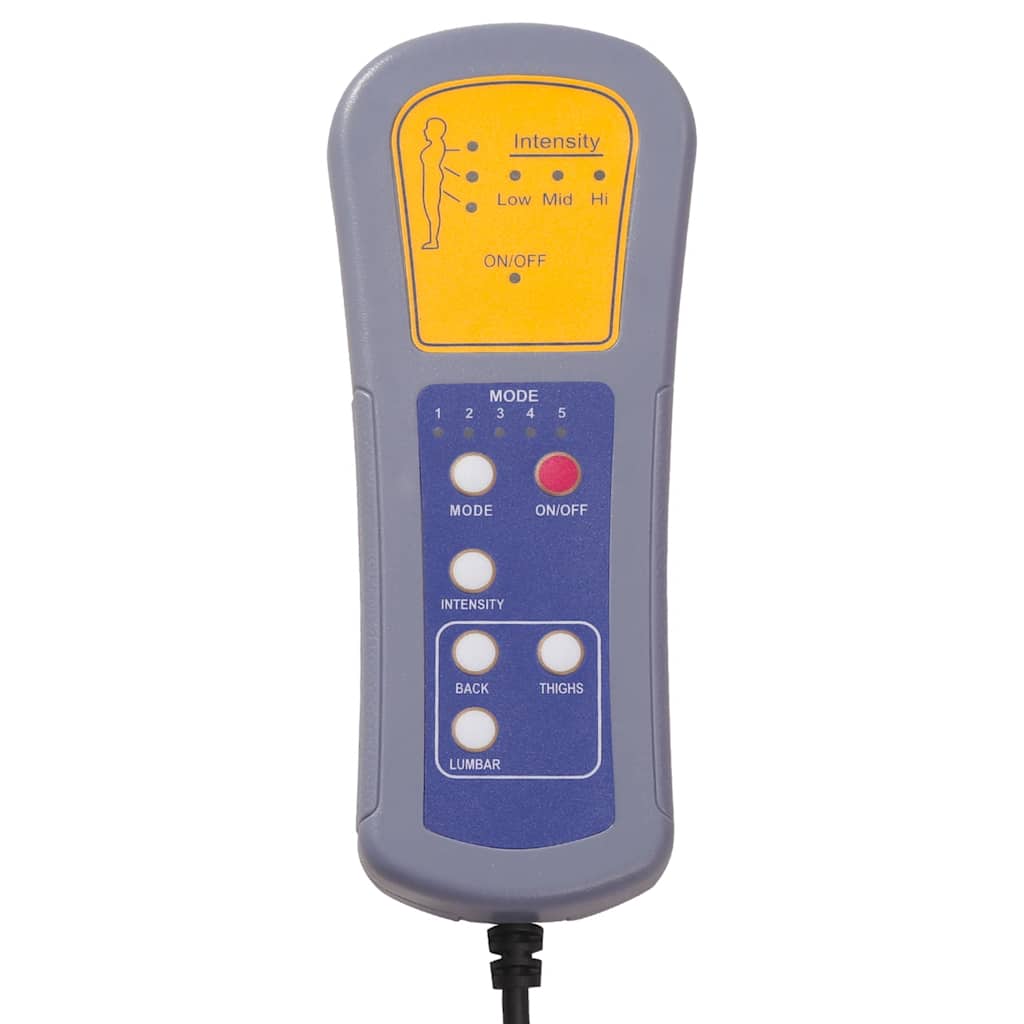 vidaXL Poltrona de massagens tecido cinzento-claro