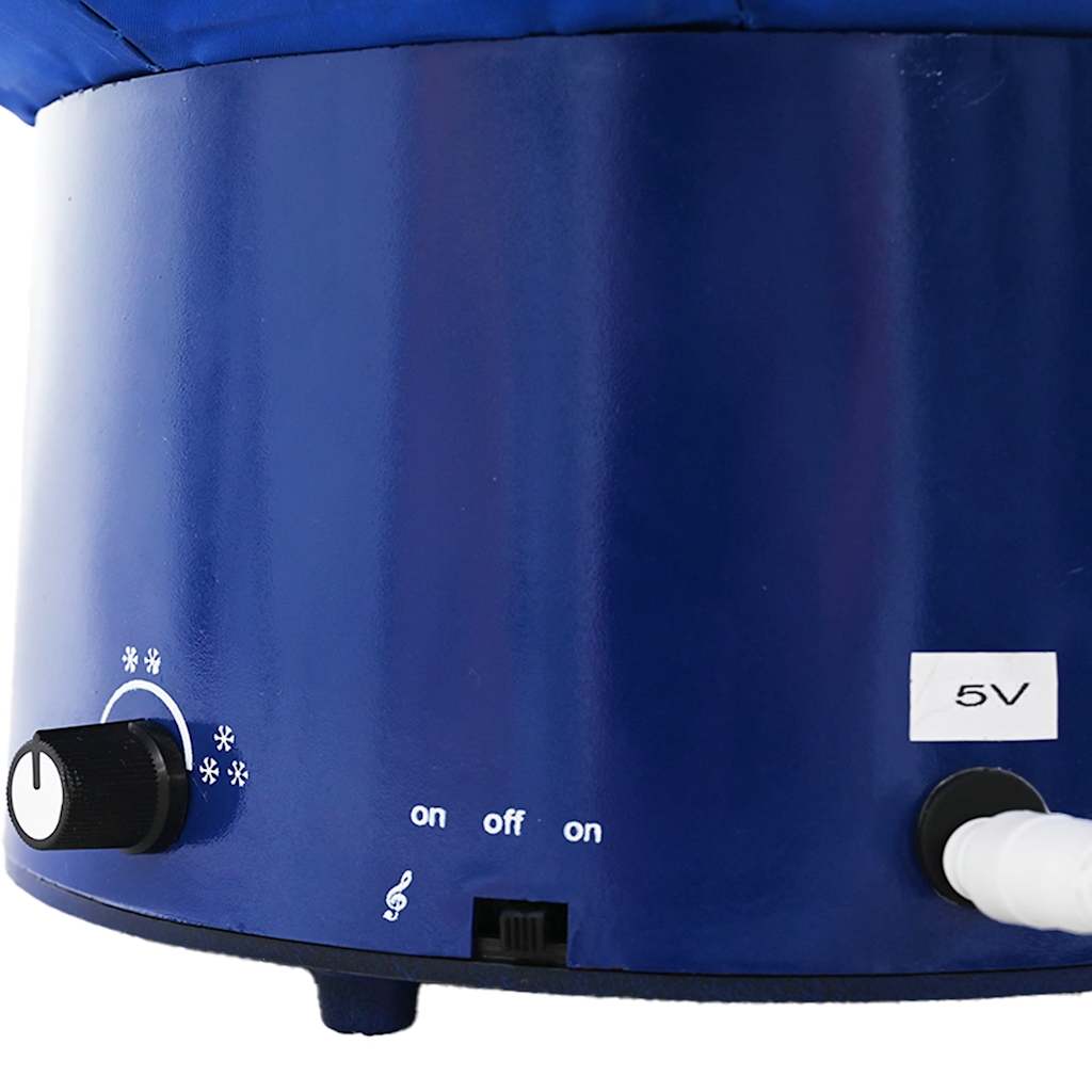 vidaXL Árvore Natal c/ neve base formato guarda-chuva 75 cm PVC azul