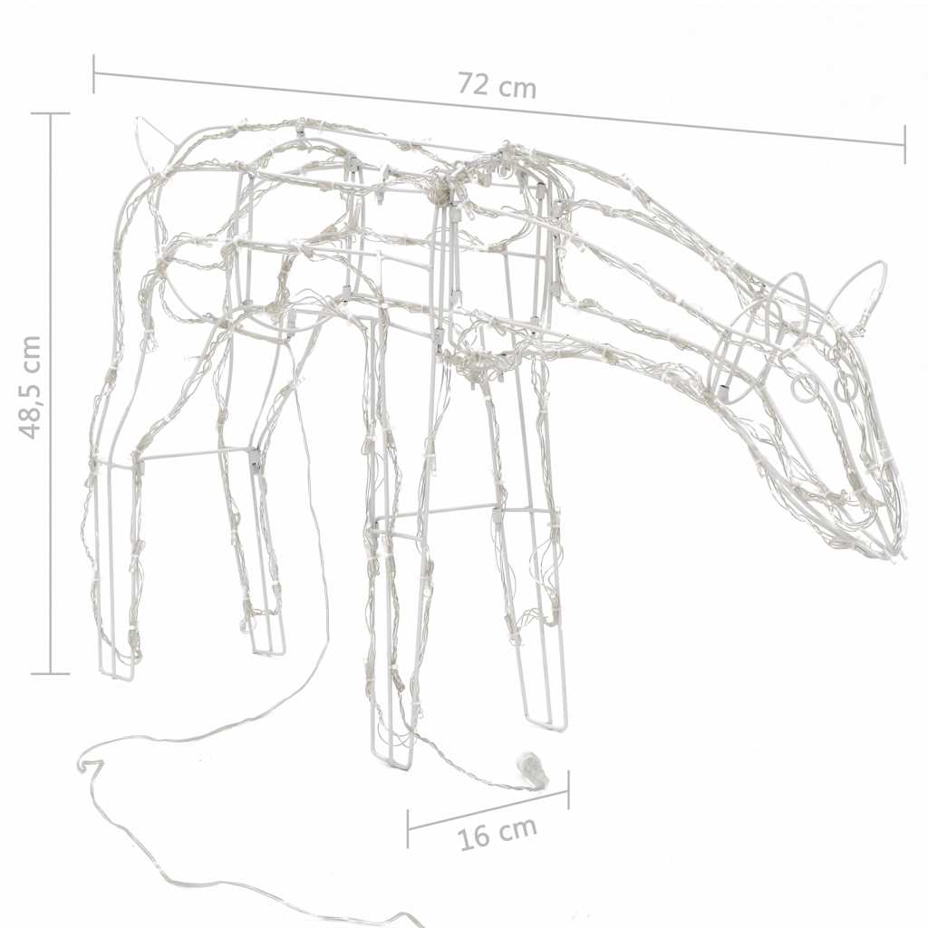 vidaXL 3 pcs iluminação de Natal renas 229 luzes LED