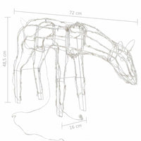 vidaXL 3 pcs iluminação de Natal renas 229 luzes LED
