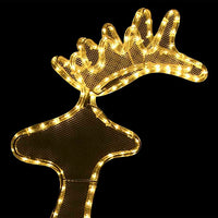 vidaXL Rena decorativa Natal c/ malha de aço 306 luzes LED 60x24x89 cm