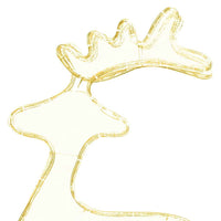 vidaXL Rena decorativa Natal c/ malha de aço 306 luzes LED 60x24x89 cm